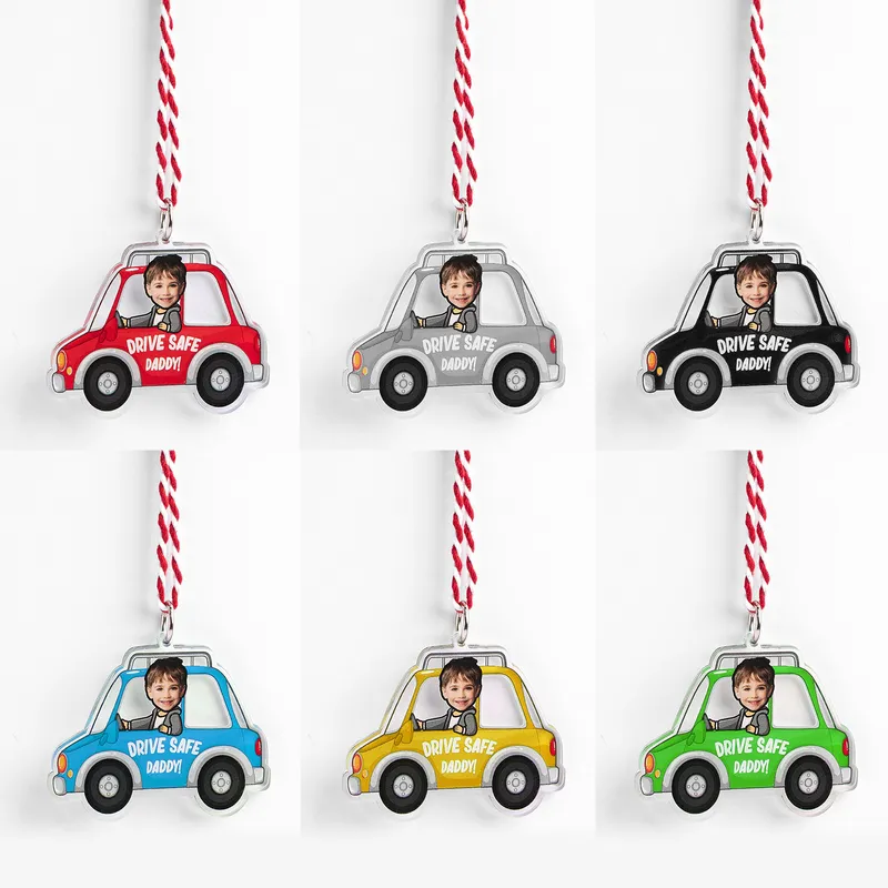 Personalized Drive Safe Car Ornament with Photo