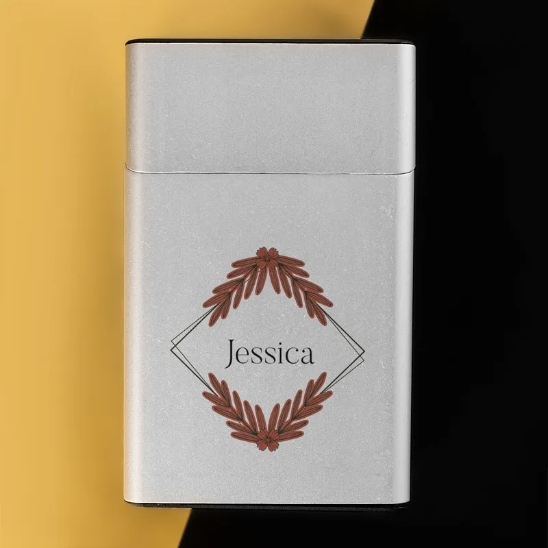 Personalized Elegant Metal Cigarette Case for Her
