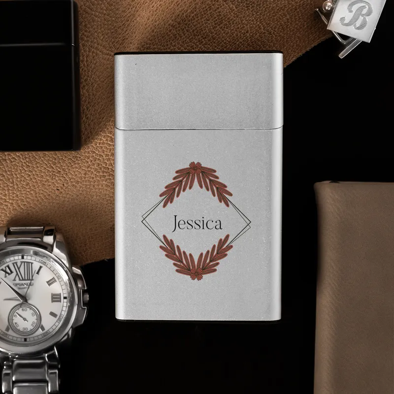 Personalized Elegant Metal Cigarette Case for Her