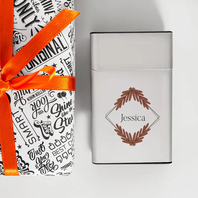 Personalized Elegant Metal Cigarette Case for Her