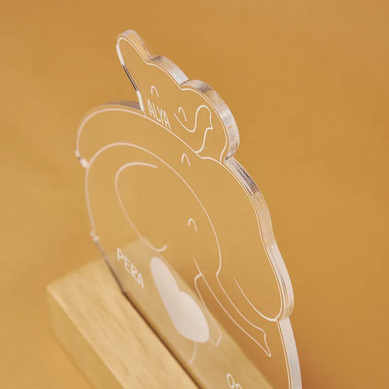 Personalized Elephant Family LED Lamp for Gifts