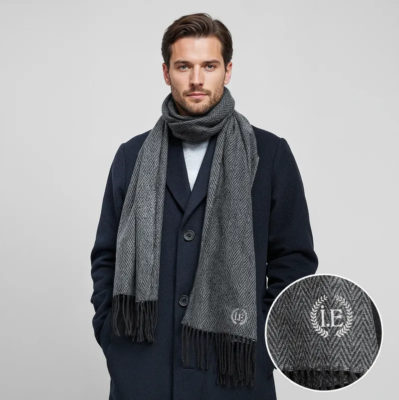 Personalised Monogrammed Men's Scarf for Special Occasions