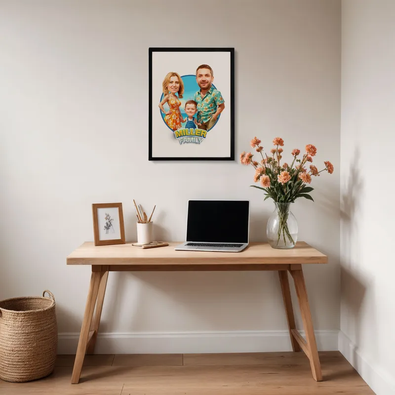 Personalized Family Cartoon Photo Frame Gift