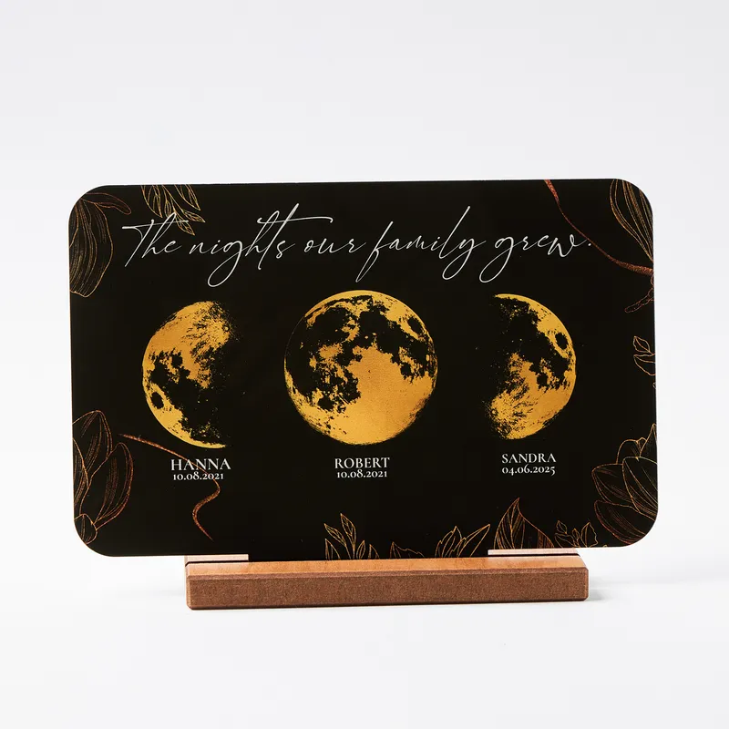 Personalized Family Moon Phase Acrylic Plaque for Family