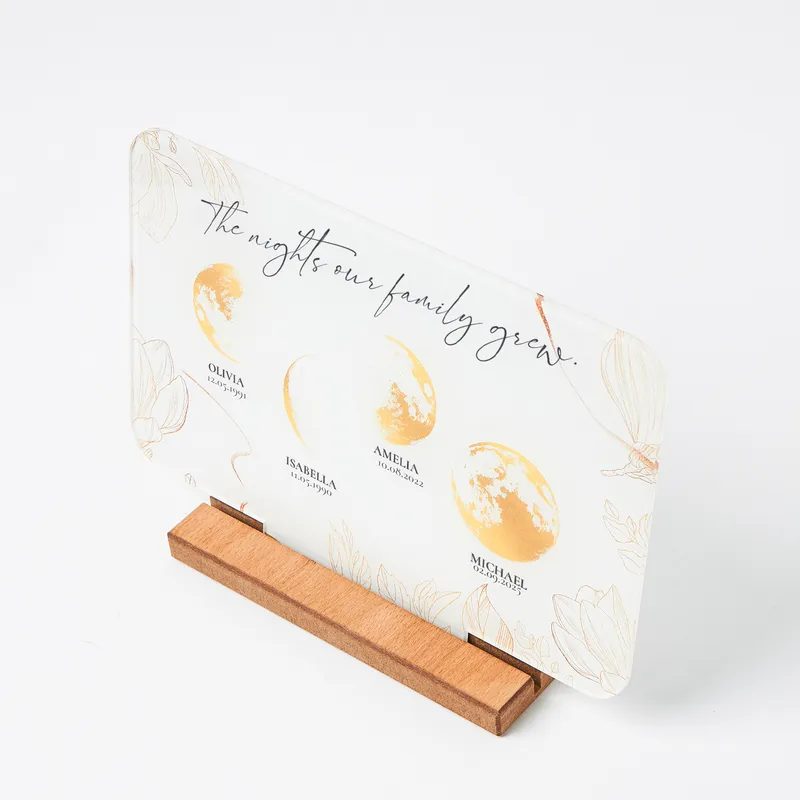 Personalized Family Moon Phase Desktop Plaque