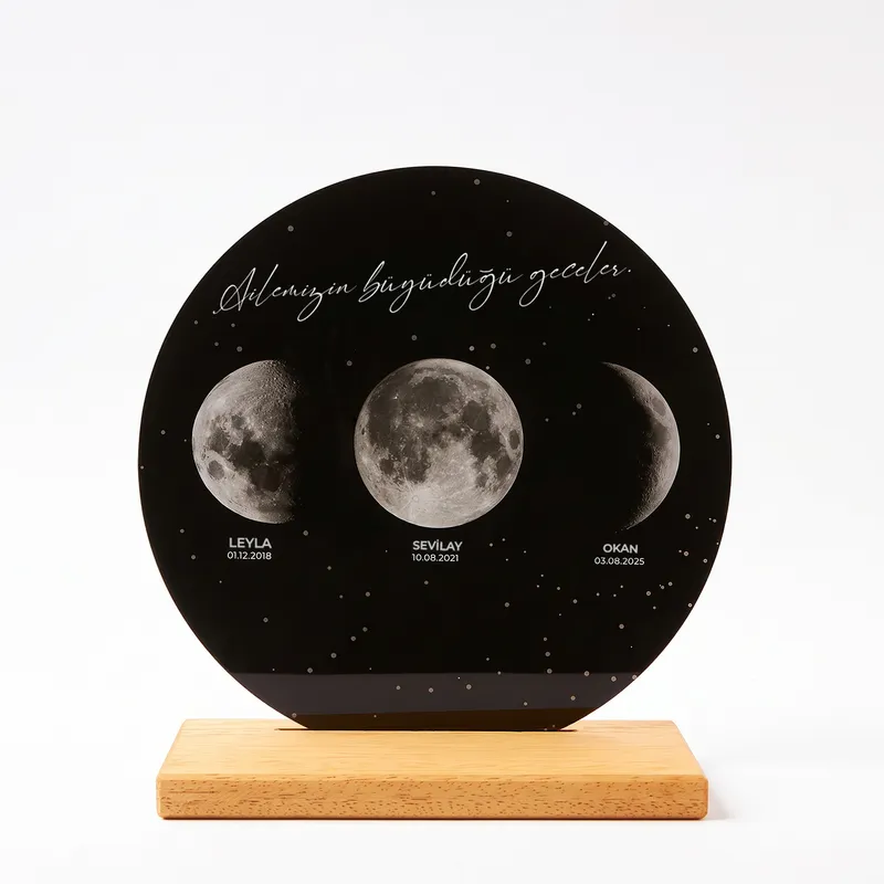 Personalized Family Moon Phase Plaque