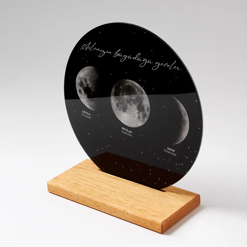 Personalized Family Moon Phase Plaque