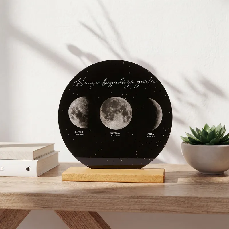 Personalized Family Moon Phase Plaque