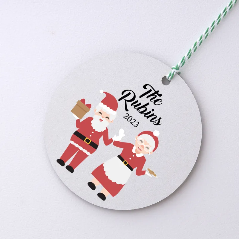 Personalised Family Name Christmas Ornament for Holiday Cheer