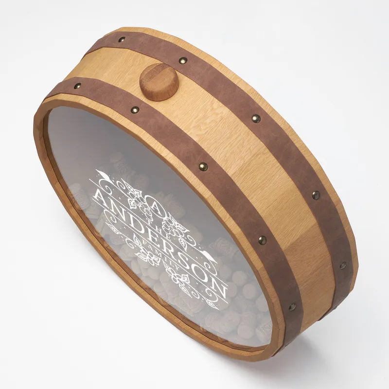 Personalised Family Name Decorative Wine Cork Storage Barrel