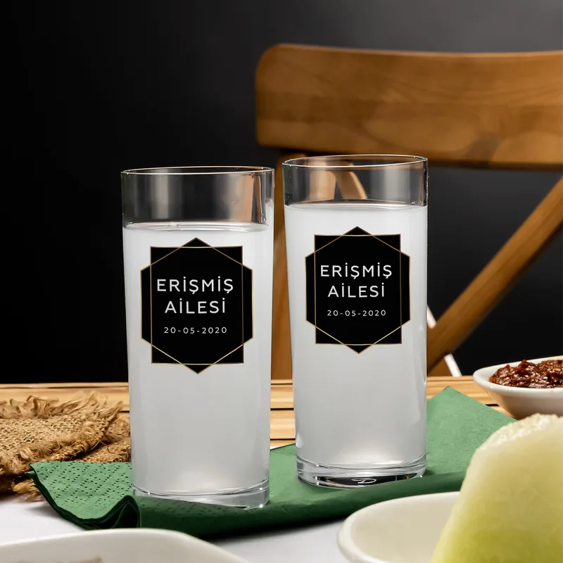 Personalized Family Name Raki Glass Set with Carafe
