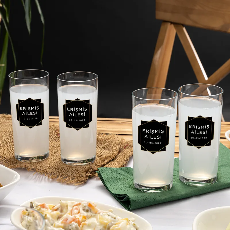 Personalized Family Name Raki Glass Set with Carafe