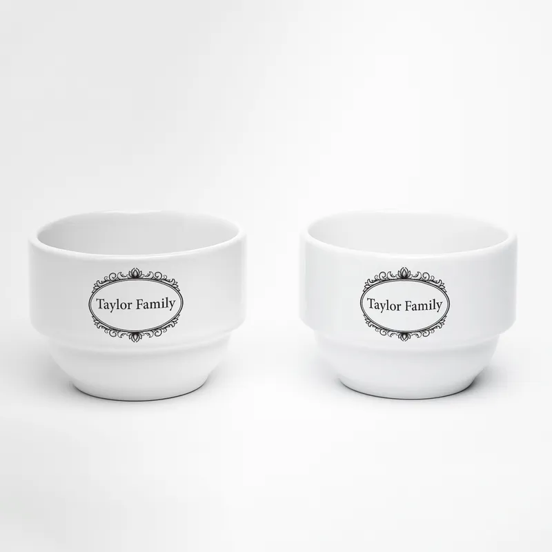 Personalised Family Name Snack Bowls Set of 2