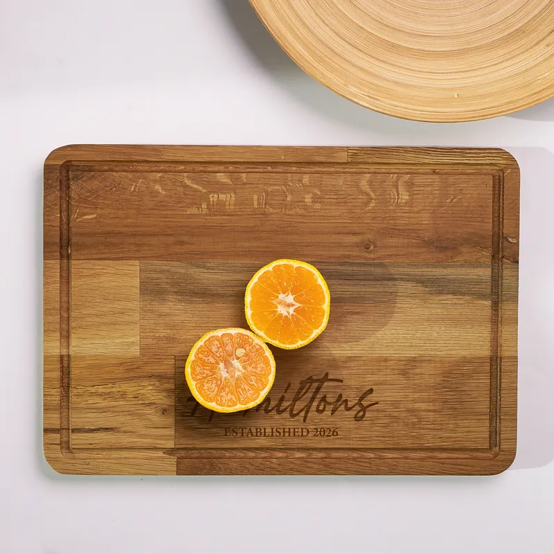 Personalized Family Name Wood Cutting & Serving Board