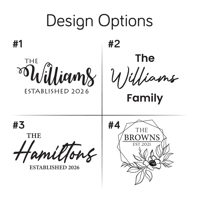 Personalized Family Name Wood Cutting & Serving Board