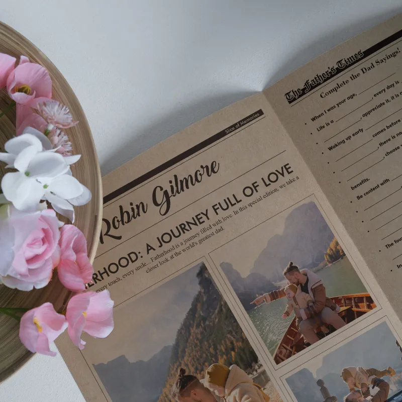 Personalized Father's Day Newspaper Keepsake with Photo