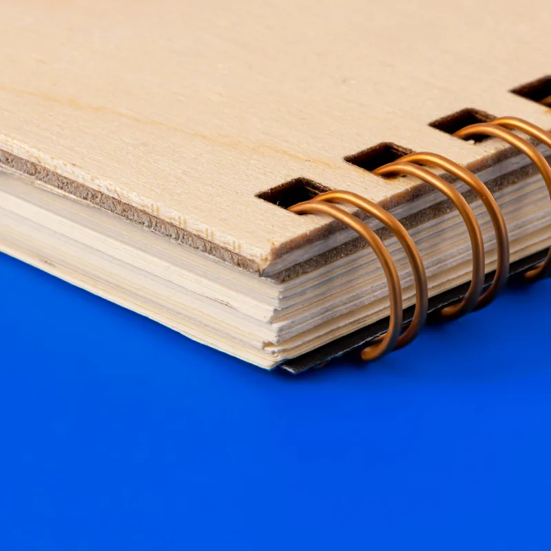 Personalised Feather Pen Wooden Notebook Gift