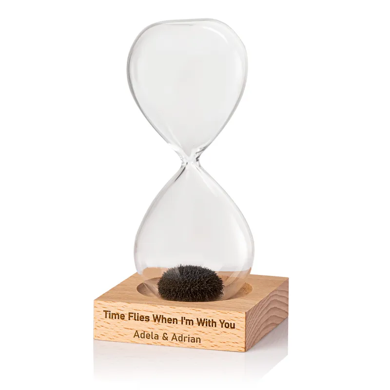 Personalized Magnetic Hourglass with Message