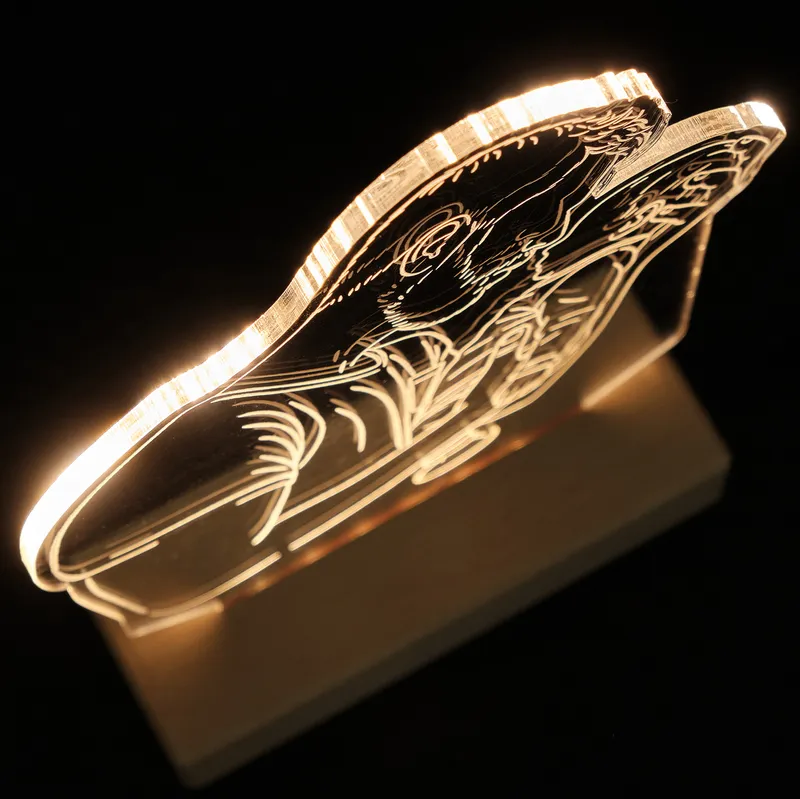 Personalized First Father's Day Photo Line Art LED Lamp