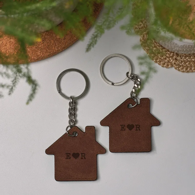 Personalized First Home Keychain Gift for Couples