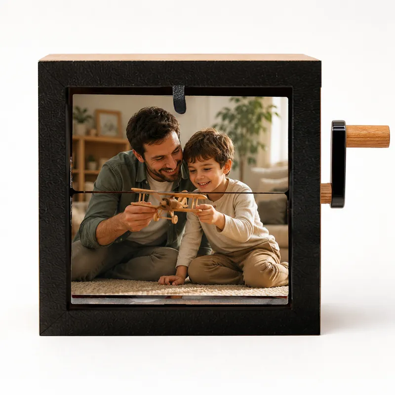 Personalized Flip Photo Box for Dad