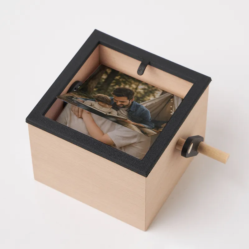 Personalized Flip Photo Box for Dad