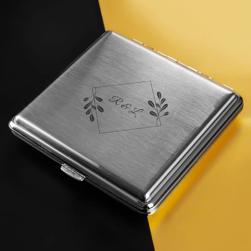 Personalized Floral Monogram Cigarette Case