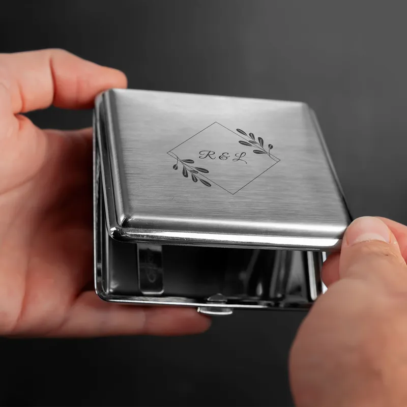 Personalized Floral Monogram Cigarette Case