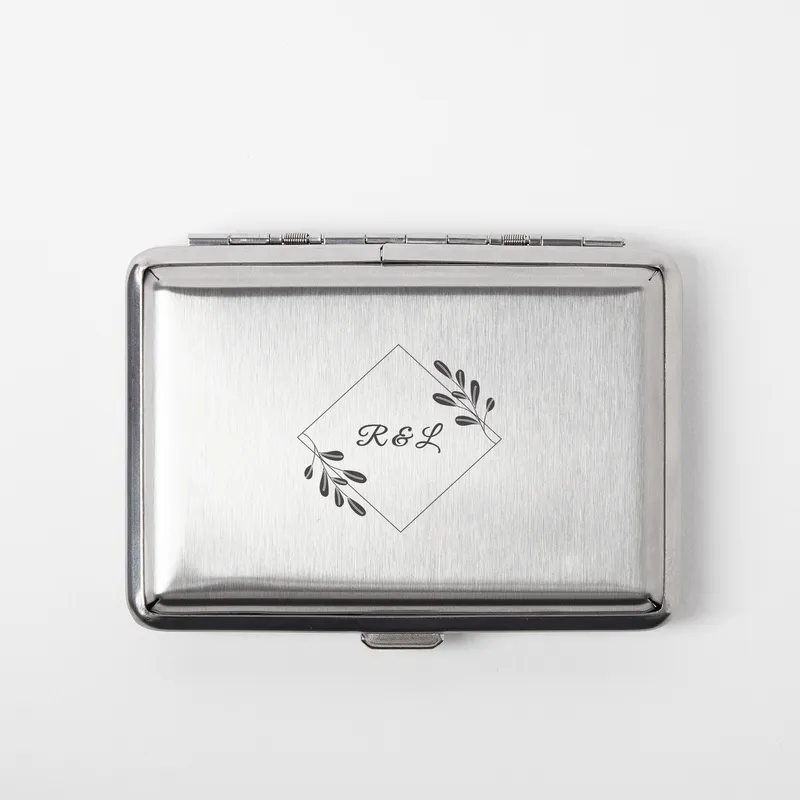 Personalized Floral Monogram Cigarette Case