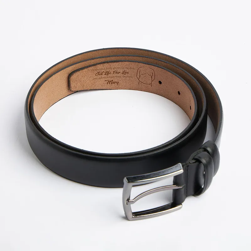 Personalized Genuine Leather Belt with Witty Engravings