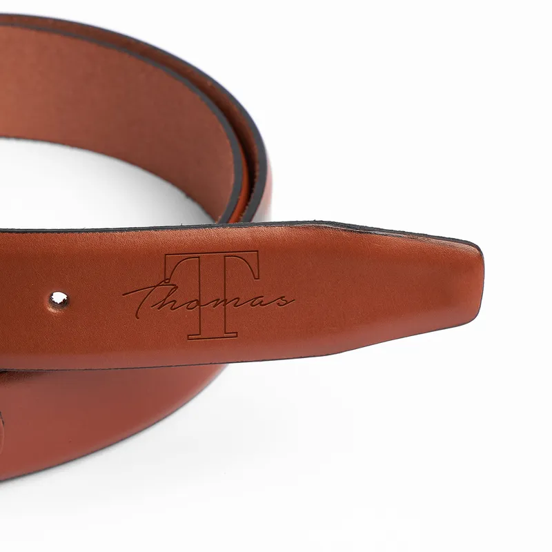 Personalized Genuine Leather Belt with Witty Engravings