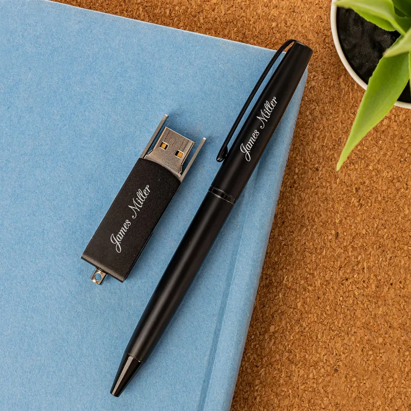 Personalized Gift Box: Power Bank, Pen, USB Flash Drive Set