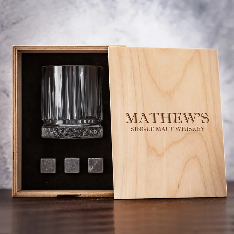 Personalised Engraved Glasgow Whisky Glass Gift Set