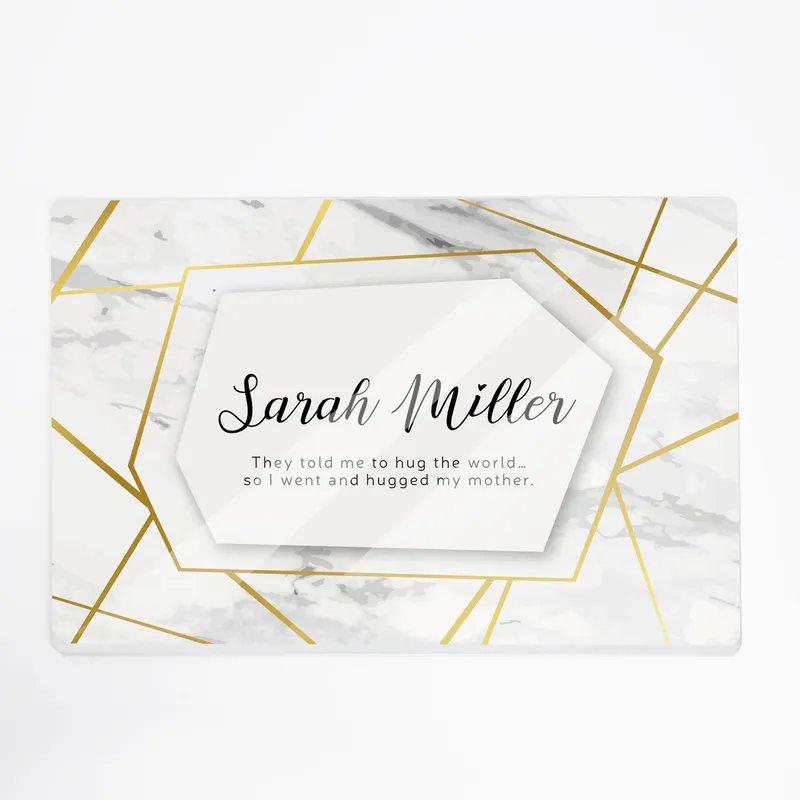 Personalised Glass Cutting Board for Mum with Name and Message