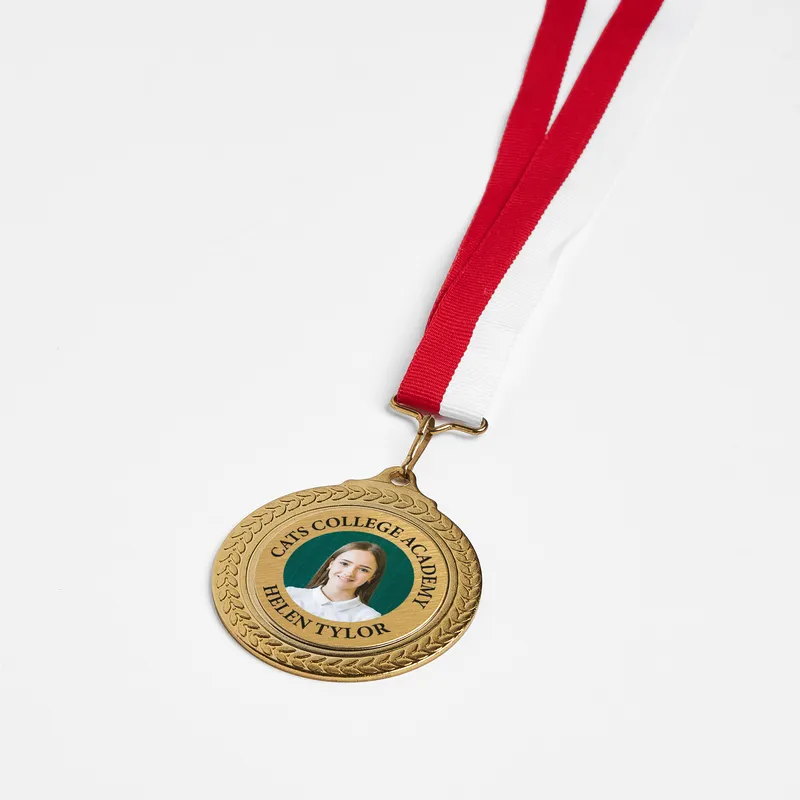 Personalized Gold Medal with Photo Print