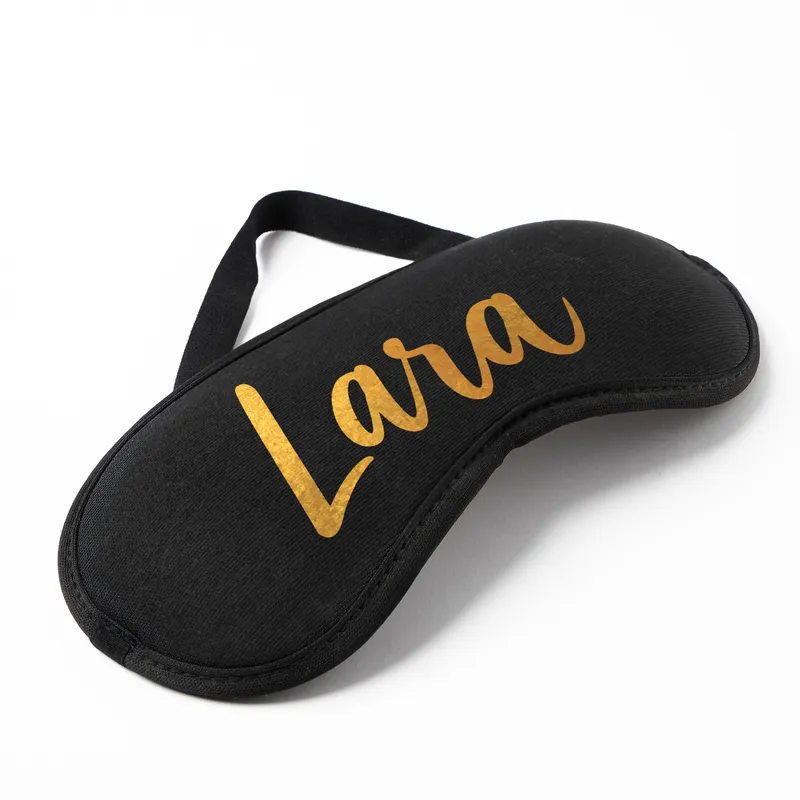 Personalized Gold Name Sleep Mask for Her