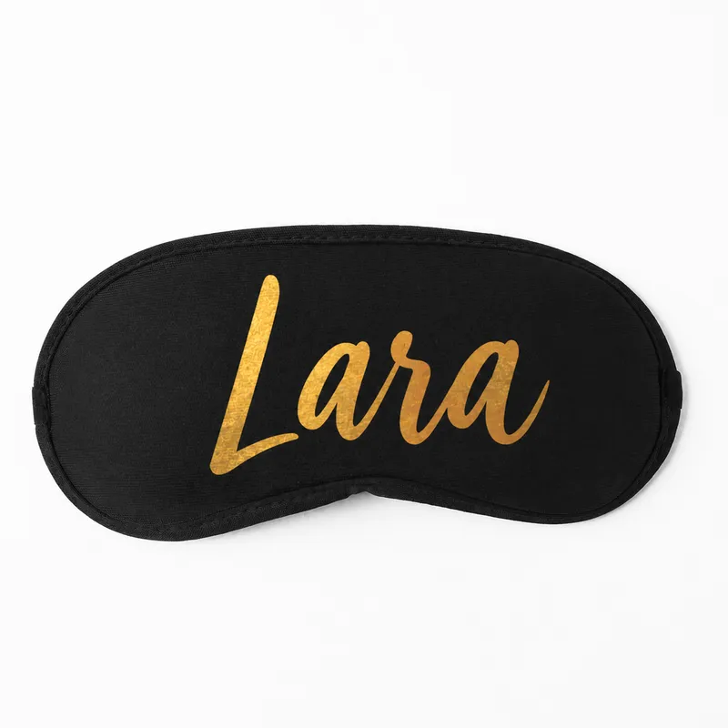 Personalized Gold Name Sleep Mask for Her