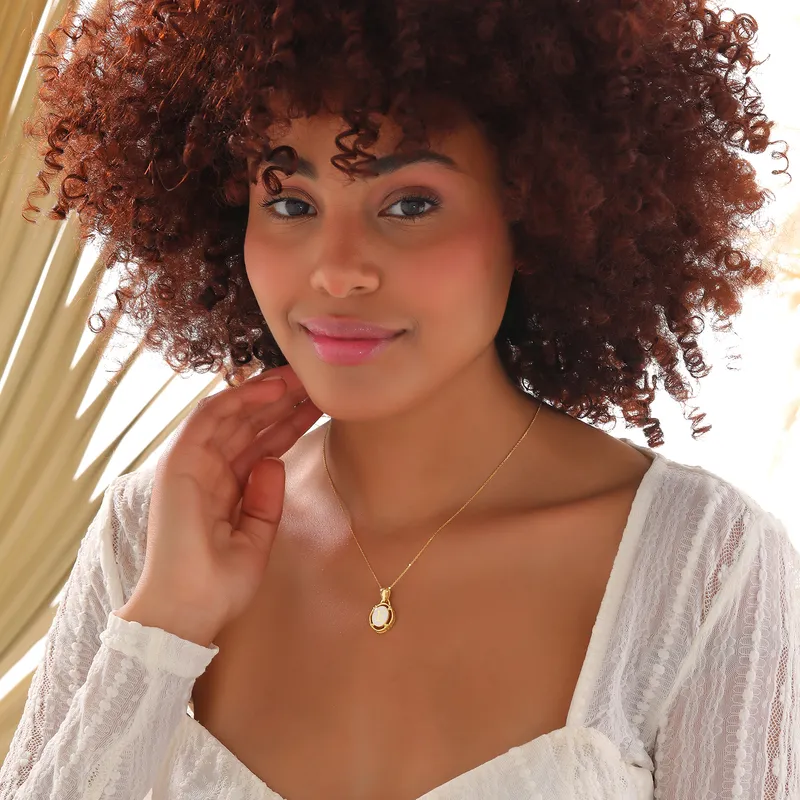 Personalized Gold Plated Necklace with Letter Customization