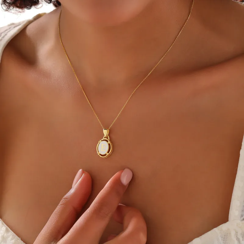 Personalized Gold Plated Necklace with Letter Customization