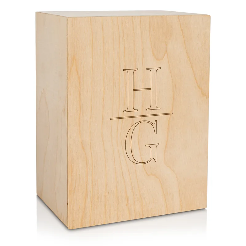 Personalized Gold Rim Wooden Box Rakı Glass Set