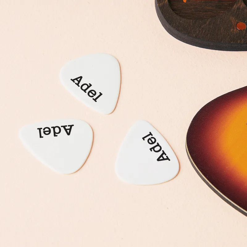 Personalized Guitar Pick Set with Classic Guitar Box Design