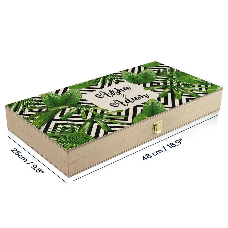 Personalised Engraved Backgammon Set for Adults and Teens