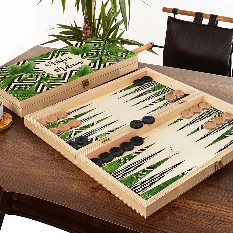 Personalised Engraved Backgammon Set for Adults and Teens