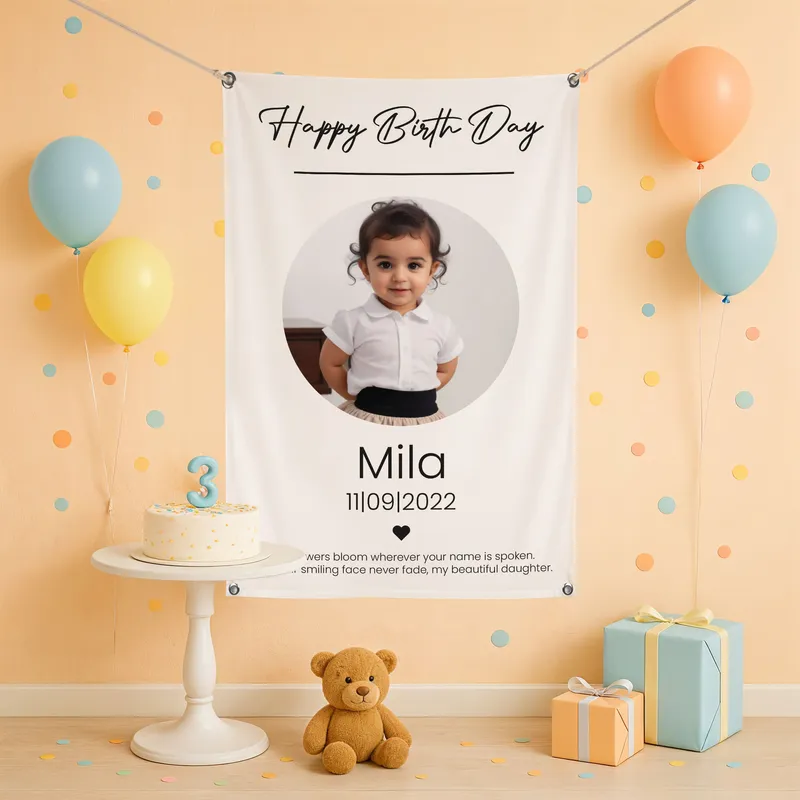 Personalised Happy Birthday Photo Poster - 95 x 145 cm