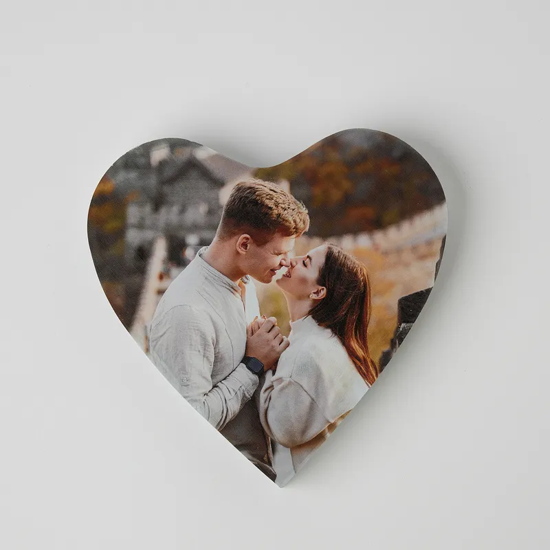 Personalized Heart Shaped Acrylic Photo Block