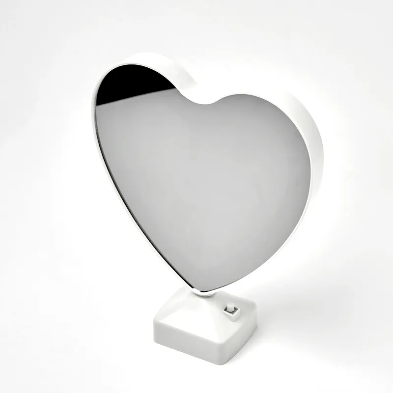 Personalized Heart-Shaped LED Magic Mirror with Photo