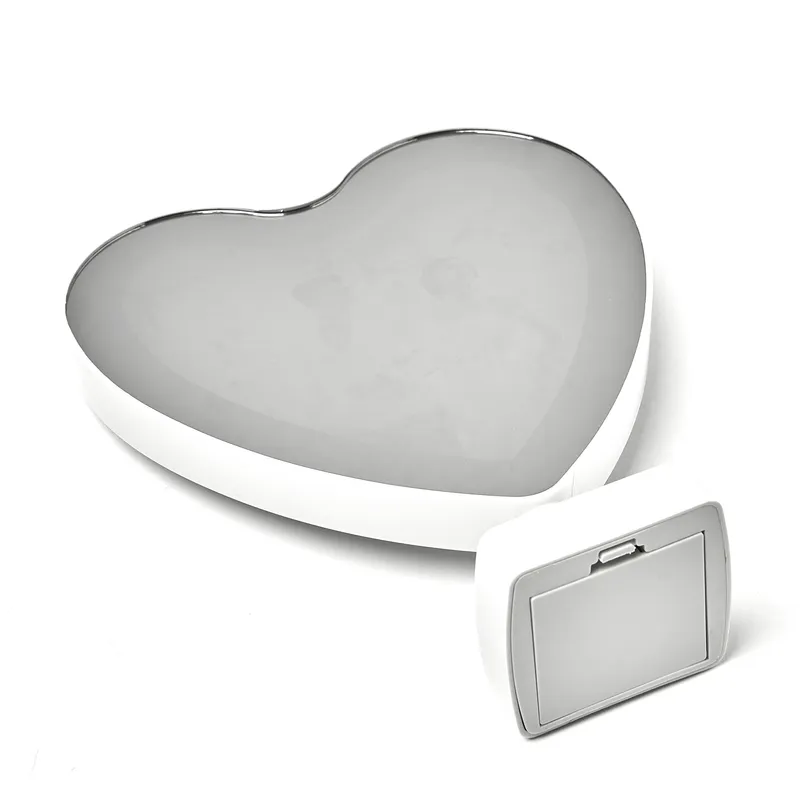 Personalized Heart-Shaped LED Magic Mirror with Photo