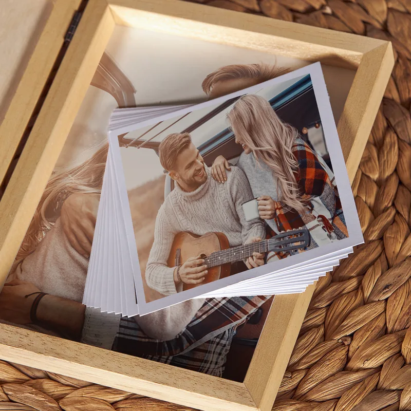 Personalised Wooden Picture Frame with Romantic Message