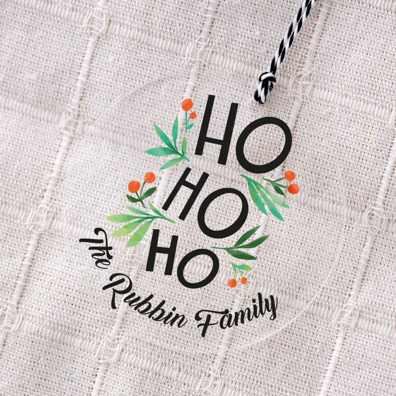 Personalized Ho Ho Ho! Christmas Ornament