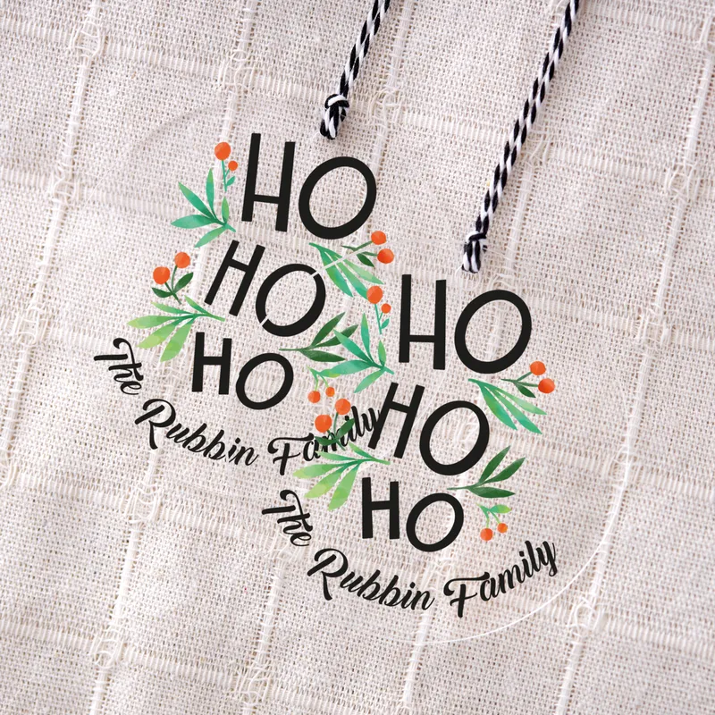 Personalized Ho Ho Ho! Christmas Ornament
